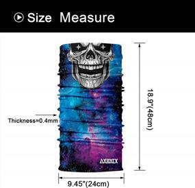img 2 attached to AXBXCX Skull Skeleton Face Mask Ghost Neck Gaiter Headband Raves Halloween