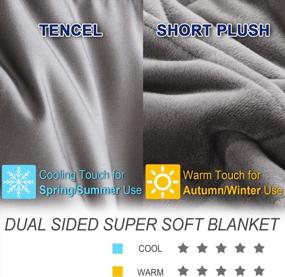 img 3 attached to 🛏️ Queen Size Plush Weighted Blanket - 15lb (80''x87''), Double-Sided for Adults, Reversible with Warm Soft Plush and Cool Tencel Fabric - Includes Carry Bag