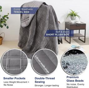 img 2 attached to 🛏️ Queen Size Plush Weighted Blanket - 15lb (80''x87''), Double-Sided for Adults, Reversible with Warm Soft Plush and Cool Tencel Fabric - Includes Carry Bag