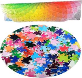 img 2 attached to Rainbow Palette 1000 Piece Round Jigsaw Puzzle - Intellectual Game For Adults And Kids - LRRH Brand