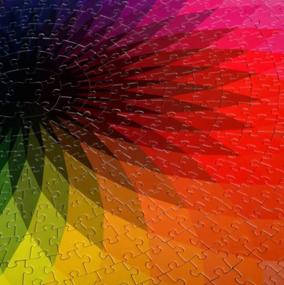 img 3 attached to Rainbow Palette 1000 штук круглых пазлов - интеллектуальная игра для взрослых и детей - бренд LRRH