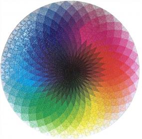 img 4 attached to Rainbow Palette 1000 штук круглых пазлов - интеллектуальная игра для взрослых и детей - бренд LRRH