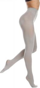 img 1 attached to Women'S 80 Denier Semi Opaque Footed Pantyhose Tights By Frola