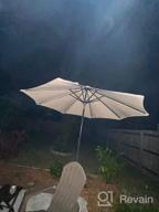 картинка 1 прикреплена к отзыву GOLDSUN 9 Foot Market Солнечный светодиодный уличный алюминиевый настольный зонт с наклоном кнопки, цвет морской волны от Alex Romero