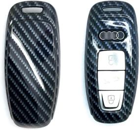 img 2 attached to Carbon Gloss Fiber Smart Remote Keyless Entry Shell Cover For New Audi A6L, A7, And A8L 2018-2019 Models By Carmonmon