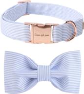 🐾 soft & comfy bowtie dog collar and cat collar by unique style paws - perfect pet gift for dogs and cats with 6 sizes and 7 unique patterns logo