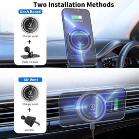 img 2 attached to 📱 OHLPRO Magnetic Wireless Car Charger: 360° Adjustable Air Vent Mount for iPhone 13/12 - Silver