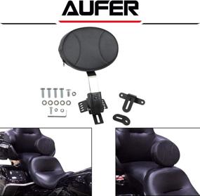 img 3 attached to 🔌 AUFER Customizable Plug-in Driver Rider Backrest for 1997-2022 Touring Road King Street Glide Road Glide Electra Glide Models with Adjustable Features