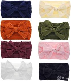 img 3 attached to Adorable Baby Headbands Turban Knotted: Stylish Hairbands and Bows for Newborns, Infants, and Toddlers