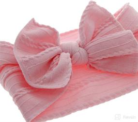 img 1 attached to Adorable Baby Headbands Turban Knotted: Stylish Hairbands and Bows for Newborns, Infants, and Toddlers