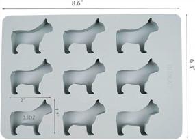 img 3 attached to Silicone French Bulldog Dog Shape Ice Cube Tray And Treat Mold, 9 Cavities