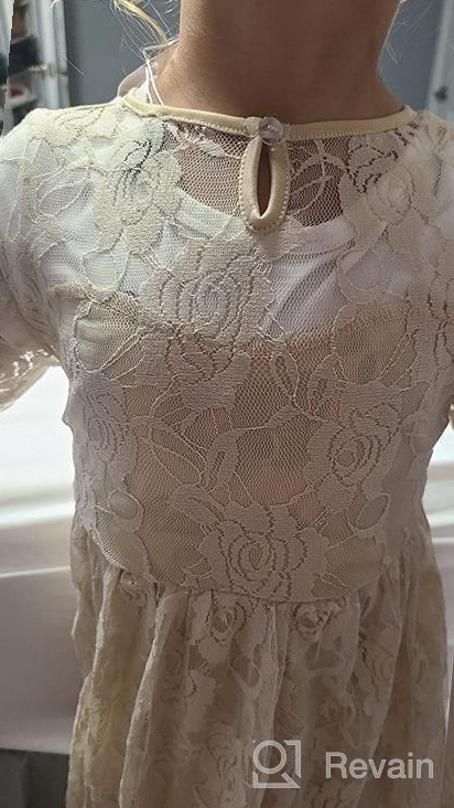 img 1 attached to 👰 Stunning Lace White First Communion Dress for Flower Girls: Perfect for Weddings, Bridesmaid Parties, Christenings, and More! review by Bob Candfield