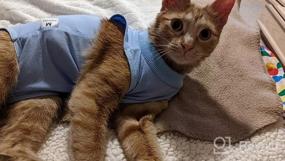 img 5 attached to Cat Surgery Recovery Suit: Surgical Abdominal Wound Protection For Indoor Pets - E-Collar Alternative Post-Surgery Pajama Suit