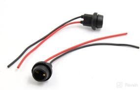 img 2 attached to 50-Pack DC 12V Red Black T10 Light Bulb Socket Harness Wire Connector for Automotive Vehicles