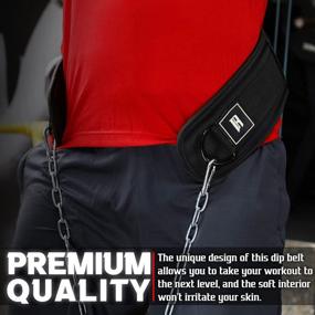 img 1 attached to RIMSports Dip Belt For Weight Lifting - Weighted Belt For Pullups- Weighted Belt For Women And Men-Pull Up Weight Belt - Weight Belts - Weight Lifting Belt With Chain - Pull Up Belt For Weights
