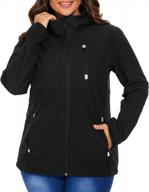 reyshionwa women's softshell jacket with removable hooded, waterproof fleece lined outdoor warm up hiking coat logo