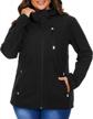 reyshionwa women's softshell jacket with removable hooded, waterproof fleece lined outdoor warm up hiking coat logo