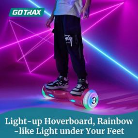 img 1 attached to Gotrax Pulse Max Hoverboard With 6.5" Luminous Wheels, Music Speaker, 7 Mile Range & 6.2Mph UL2272 Certified Dual 250W Motor 93.6Wh Battery Self Balancing Scooter For Kids Teens 44-176Lbs