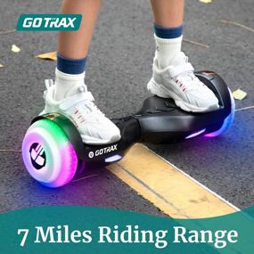 img 2 attached to Gotrax Pulse Max Hoverboard With 6.5" Luminous Wheels, Music Speaker, 7 Mile Range & 6.2Mph UL2272 Certified Dual 250W Motor 93.6Wh Battery Self Balancing Scooter For Kids Teens 44-176Lbs