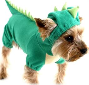 img 4 attached to NACOCO Dog Dinosaur Costume: Vibrant Green Pet Clothes for Medium & Large Dogs