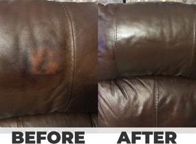 img 1 attached to Leather Hero Color Restorer & Applicator - Renew & Repair Leather & Vinyl - Sofa, Purse, Shoes, Car Seats, Couch 4oz (Red)