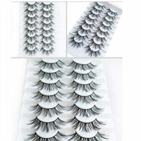 img 1 attached to 8 Pairs Of Long 3D Mink False Eyelashes For Makeup Extension - HBZGTLAD Natural Look (5D30)