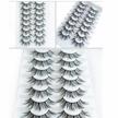 8 pairs of long 3d mink false eyelashes for makeup extension - hbzgtlad natural look (5d30) logo