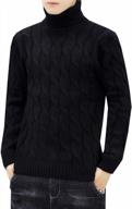 men's cable knit turtleneck sweater by betusline logo