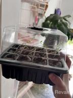 img 1 attached to 5 Pack Seed Starter Tray Kit: 60 Cell Peat Pots, Plant Labels, Tools & Gloves For Greenhouse Germination Growing Starting review by Cody Clark