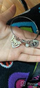 img 5 attached to Malyunin Initial Alphabet Bracelet: Heart, Butterfly, Personalized Jewelry for Women & Girls
