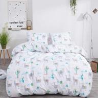 cute and cozy: clothknow's cactus and alpaca duvet cover set for teen girls and women logo