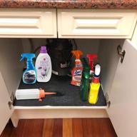 🚰 24"x29" waterproof cabinet liner pad - absorbent kitchen/bathroom mat shelf tray drawer organizer rug - lightweight/washable/cuttable - protects cabinets, contains liquids logo