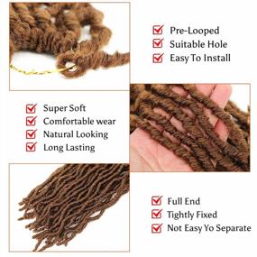 img 1 attached to Karida Soft Locs 36 Inch Crochet Hair 5Packs Faux Locs Crochet Braids Hair Pre Looped Synthetic Curly Soft Faux Locs Hair Extension Goddess Locs Crochet Braids (36 Inch (Pack Of 5), 27#)