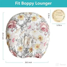 img 3 attached to 🌸 Vlokup Newborn Lounger Cover: Super Soft and Breathable Breastfeeding Pillow Slipcover for Baby Boy and Girl, Featuring Floral Design and Newborn Sign
