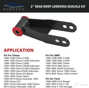 img 3 attached to Lowering Shackle Compatible Silverado Replaces