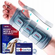 featol carpal tunnel wrist brace with metal splint, hot/cold pack, and adjustable support - right hand, small/medium - effective relief and treatment for wrist pain in men and women логотип