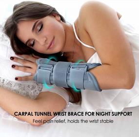 img 2 attached to FEATOL Carpal Tunnel Wrist Brace With Metal Splint, Hot/Cold Pack, And Adjustable Support - Right Hand, Small/Medium - Effective Relief And Treatment For Wrist Pain In Men And Women