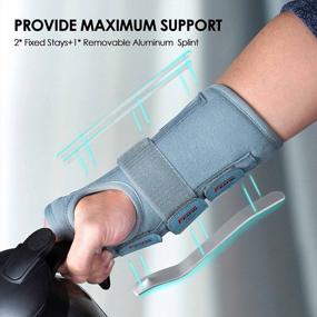 img 3 attached to FEATOL Carpal Tunnel Wrist Brace With Metal Splint, Hot/Cold Pack, And Adjustable Support - Right Hand, Small/Medium - Effective Relief And Treatment For Wrist Pain In Men And Women