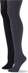 img 4 attached to No Nonsense Womens Super-Opaque Control-Top Tights