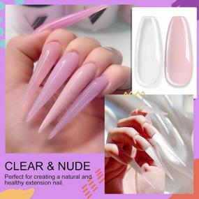 img 3 attached to Vrenmol 5-In-1 Builder Base Nail Gel Set - 15Ml Clear & Nudes For Professional Nail Strengthener, Repair, And Extension With Brush-On Application For Nail Art Decoration