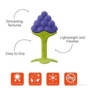 img 3 attached to 🍇 Innobaby Original Teethin Smart EZ Grip Fruit Teether for Babies and Toddlers in Grape - BPA Free Teething Toy