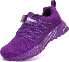 img 4 attached to KUBUA Sneakers Lightweight Breathable Athletic Girls' Shoes ~ Athletic