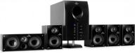 auna areal active 525-5.1 surround sound system home theater bluetooth usb sd aux black logo