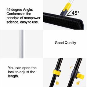 img 2 attached to Yocada 15" 2-In-1 Floor Scrub And Scrape Brush With Telescopic Handle - Stiff Bristles For Cleaning Showers, Patios, Bathrooms, Garages, Kitchens, Walls, Decks, Tubs, And Tiles