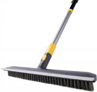 yocada 15" 2-in-1 floor scrub and scrape brush with telescopic handle - stiff bristles for cleaning showers, patios, bathrooms, garages, kitchens, walls, decks, tubs, and tiles logo