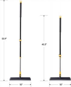 img 1 attached to Yocada 15" 2-In-1 Floor Scrub And Scrape Brush With Telescopic Handle - Stiff Bristles For Cleaning Showers, Patios, Bathrooms, Garages, Kitchens, Walls, Decks, Tubs, And Tiles