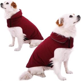 img 2 attached to 🐶 SEO-Optimized Winter Fleece Dog Coat Jacket | Reflective Pet Vest | Windproof Overcoat for Small, Medium, and Large Breeds | Warm Apparel for Cold Weather with Leash Access