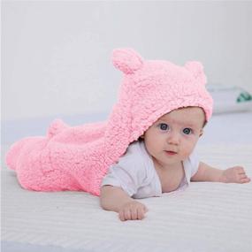 img 2 attached to Pink Soft Plush Swaddle Blankets For Newborn Baby Girls - Cute Nursery Items By XMWEALTHY