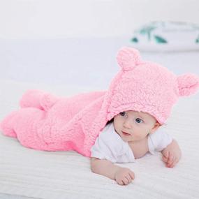 img 3 attached to Pink Soft Plush Swaddle Blankets For Newborn Baby Girls - Cute Nursery Items By XMWEALTHY