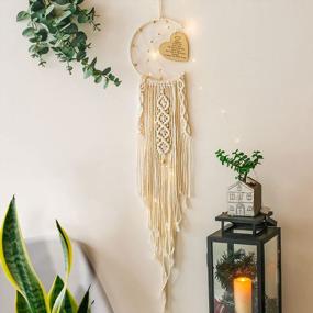 img 2 attached to Bohemian Moon Dream Catcher: Perfect Birthday Gift For Grandma And Home Decor Accent, Also Ideal As Room Decor And Dreamcatcher